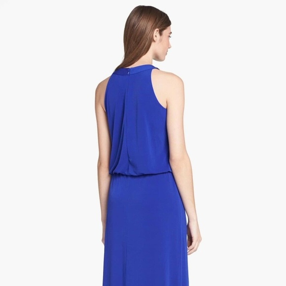 NWT $325 Laundry by Shelli‎ Segal [ 10 ] Embellished Blouson Gown in Blue - Picture 3 of 5
